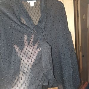 Black dotted blouse